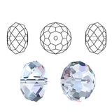 10 Colors Crystal Round Glass Beads Faceted Loose Beads in Container Box