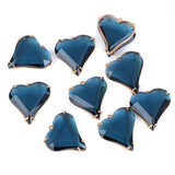 Heart Shape Pendant Crystal Charms Faceted Glass Stones Jewelry Making