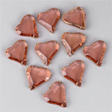 Heart Shape Pendant Crystal Charms Faceted Glass Stones Jewelry Making