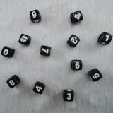 Mixed Cubic Acrylic Loose DIY Number Beads 7x7mm 300pcs