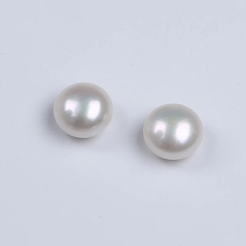 11-12mm Button Freshwater Pearl Beads - High Different Paired - Loose Pearls