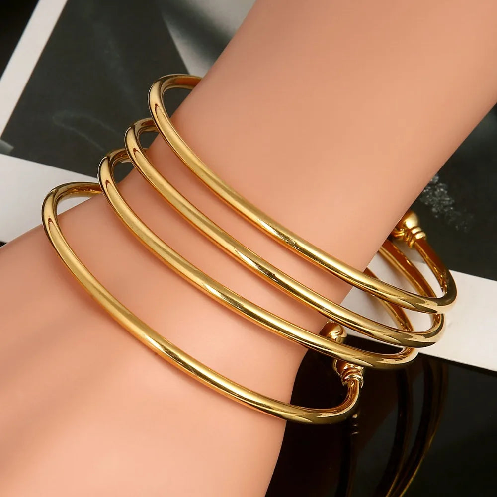 Big Size Dubai Bangles Ethiopian Bangle Bracelet African Women Jewelry