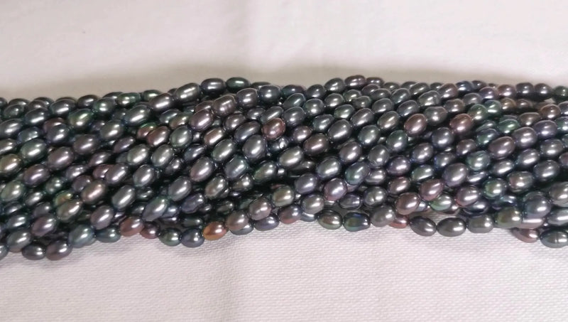 4-5mm Rice Baroque Peacock Freshwater Pearl for Jewelry Making