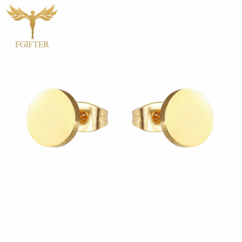 Stud Earrings Stainless Steel Jewelry for Women Men Unisex
