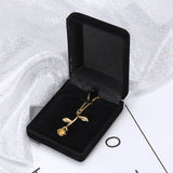 Velvet Ring Earring Necklace Box Jewelry Display Storage Gift