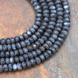 Labradorite Round Spacer Loose Beads Flashing Full Strands 5*8 mm BE5822