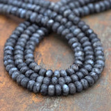 Labradorite Round Spacer Loose Beads Flashing Full Strands 5*8 mm BE5822