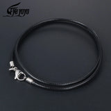 Leather Chain Necklace for Women Men Braid Rope Long Necklace 40-90CM Neck Penda