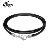 Leather Chain Necklace for Women Men Braid Rope Long Necklace 40-90CM Neck Penda