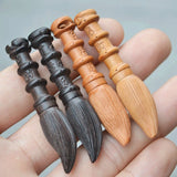 Sandalwood Peach Carved Engraved Wenchang Pen Pendant