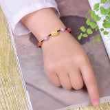 Stone Bracelet Yellow Crystal Bead Hand String Lucky for Women Girl