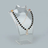 Black/White Acrylic Necklace Display Stand Holder 20.5X13CM