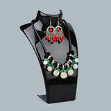 Black/White Acrylic Necklace Display Stand Holder 20.5X13CM