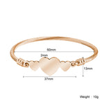 Personalized Heart Wired Bangle Stainless Steel Bracelet