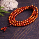 Blood Dragon Wood Bracelet 108 Beads Necklace Lucky Jewelry