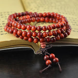 Blood Dragon Wood Bracelet 108 Beads Necklace Lucky Jewelry