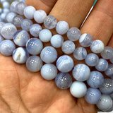 Chalcedony Agates Round Stone Beads Jewelry DIY 8/10MM