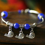 Chalcedony Crystal Anklet Beads Chain Women Girl Anklet Jewelry