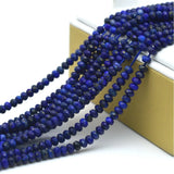 Lapis Lazuli Small Waist Beads Faceted Rondelle Beads 15''