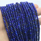 Lapis Lazuli Small Waist Beads Faceted Rondelle Beads 15''