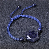 Sand Stone Bracelets Round Beads Six-pointed Star Bracelet Lucky
