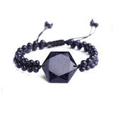 Sand Stone Bracelets Round Beads Six-pointed Star Bracelet Lucky