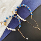 Sugar Heart Crystal Bracelet with Butterfly Charm Pendant for Women