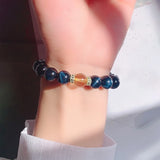 Tiger Eye Stone Bracelet 10mm Bead Bangle for Men Women Jewelry