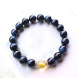 Tiger Eye Stone Bracelet 10mm Bead Bangle for Men Women Jewelry