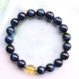 Tiger Eye Stone Bracelet 10mm Bead Bangle for Men Women Jewelry
