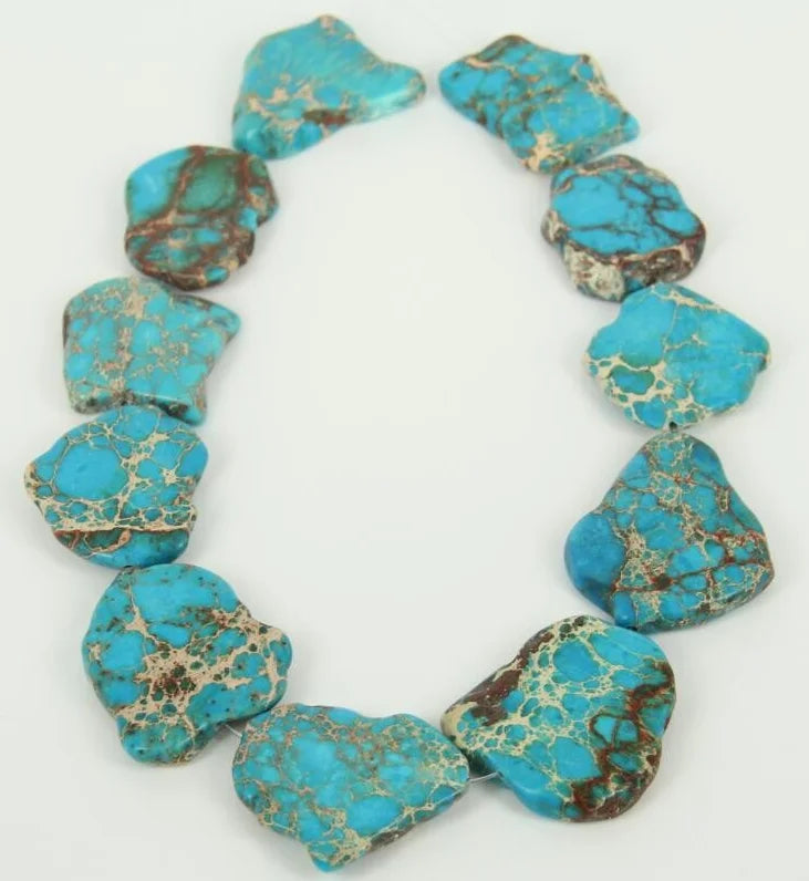 Sea Sediment Stone Slab Beads Pendants for Jewelry Making