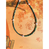 Bohemia Beaded Choker Short Necklace for Women Nature Pearl Necklace