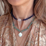 Bohemian Stone Necklace Elephant Pendant Jewelry