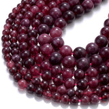 Dark Reds Garnet Agates Beads Round Bulk Spacer Beads 15 In