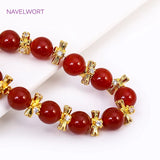 18K Plated Cross Spacer Beads for Jewelry Making, Zircon Inlaid Cross Beads
