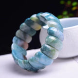 Bright Water Grass Crystal Hand Row Natural Stone Bracelet