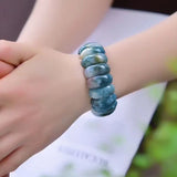 Bright Water Grass Crystal Hand Row Natural Stone Bracelet