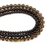 Brown Smoky Quartz Round Gem Stone Beads Jewelry Making DIY 6/8/10MM