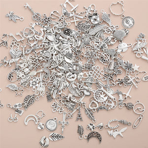 100 Pcs/Set Small Charms Women's Jewelry Making Supplies Necklace Earrings DIY
