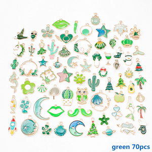 100pcs Enamel Charms for DIY Jewelry Making