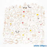 100pcs Enamel Charms for DIY Jewelry Making