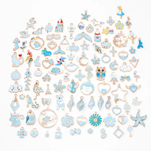 100pcs Enamel Charms for DIY Jewelry Making