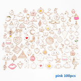 100pcs Enamel Charms for DIY Jewelry Making