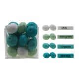 50pcs Mix Lot Abacus Silicone Teether Beads 20mm Pacifier Clip