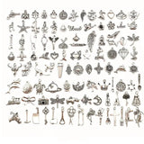 Mixed Tibetan Silver Metal Charms Pendants DIY for Necklace Bracelet 100 PCS