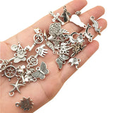 Mixed Tibetan Silver Metal Charms Pendants DIY for Necklace Bracelet 100 PCS