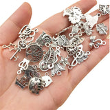 Mixed Tibetan Silver Metal Charms Pendants DIY for Necklace Bracelet 100 PCS