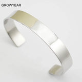 Blank Metal Cuff Bangles Bracelets 316L Stainless Steel Silver Bangles