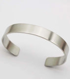 316L Stainless Steel Plain Silver Bangles For Men Women