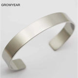 316L Stainless Steel Plain Silver Bangles For Men Women